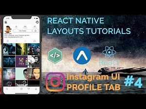 #4 Instagram UI Profile Tab Tutorial Part 1 | React Native(UI) Layout Series