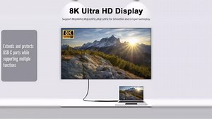 Short USB C to USB C Extension Cable 5Inch, 240W PD Fast Charging Thunderbolt 4 Extension Cable, 40Gbps Short Type C Extender Cable with 8K Video for Thunderbolt 4, iPhone 15 and More