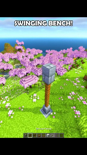 Minecraft Swinging Bench 🤯 #fblifestyle #fypシ #facebookviral #minecraft | Build Master X