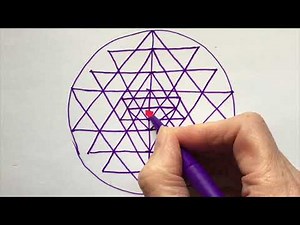 Draw the Sri Yantra Freehand - Parts 1 and 2