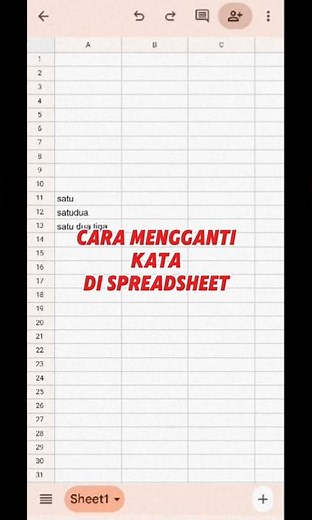 cara mengganti kata di spreadsheet #belajarspreadsheet #googlesheets #spreadsheet #shorts