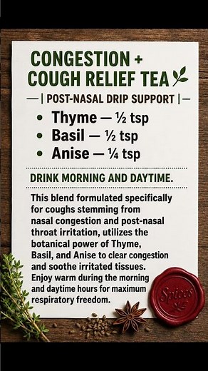 Congestion + Cough Relief Tea 🌿 | Post-Nasal Drip Support