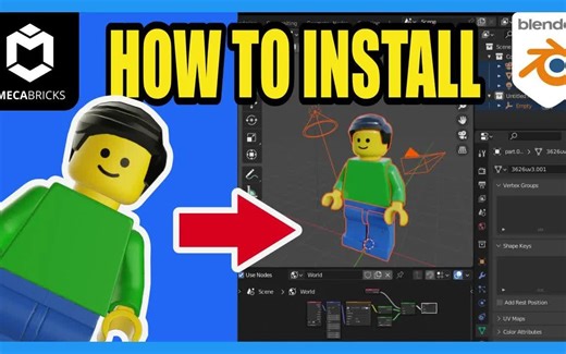 iBlender中文版插件Mecabricks 教程如何为 Mecabricks 安装 Blender 插件Blender