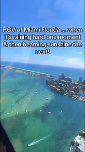 We were flying over Miami when it was raining out the right hand side, and beaming sunshine out the left! During the summer months Miami is known for having bipolar weather! We made sure to monitor the weather in the distance while safely enjoying the sunshine. There really is nothing like flying in Miami! If you have never flown in a helicopter before, I highly recommend you enjoy a flight with us over Miami! 😄🌴🚁 #miami #florida #helicopter #goodlife #sunshine #aviation #love #southbeachheli