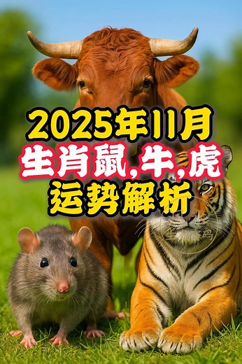 101K views · 3.9K reactions | 【2025年11月】 属鼠、牛、虎的朋友注意啦！...