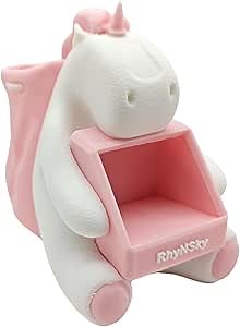 Pen Holder for Desk Animal Pencil Holder with Paper Clip for Desk Office Pen Organizer, White and Pink, C01