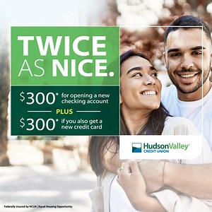 We’re offering two easy ways to earn up to $300, when you open a checking account and credit card with HVCU! Learn how today. | Hudson Valley Credit Union