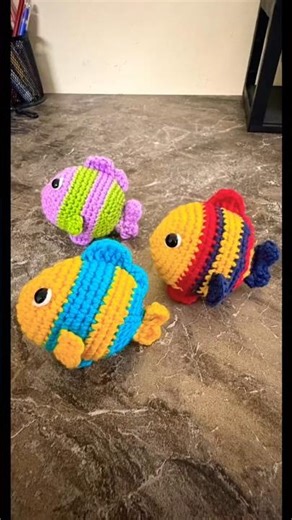 🐠 Crochet fish tutorial #viralvideo #crochetcrosai #crochet #diy #tutorialamigurumicompleto #viral