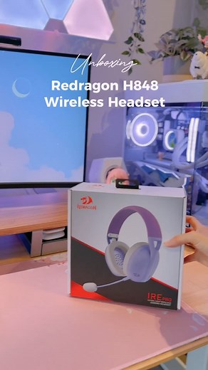 Redragon H848 IRE PRO PURPLE GRAY, Wireless Gaming headset💫💜 Quick Specs: -3 Modes-Bluetooth 5.0 & 2.4GHz & Type-C -Detachable Microphone -Solid Fabric Material -Onboard Audio Controls -7.1 Surround Sound -Play Time Up to 25 hrs -Wireless Range Up to 33 ft -40MM Drivers -Compatible with PC/Mac/PS4/Switch/Phone -Loud and clear noise cancelling mic -Lightweight 178g (6.2 oz) The sound quality is decent and the price is so affordable for all these features 😳 Available in other colors including, 
