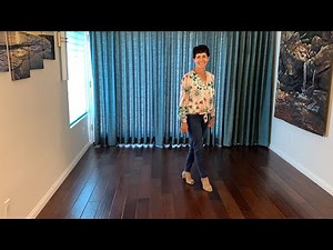 Lean on Me line dance demonstration and tutorial by Stephie