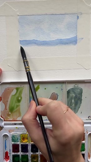 Watercolor Trees in the Distance: Simple Tutorial
