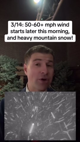 65 mph winds possible in eastern Colorado with heavy mountain snow