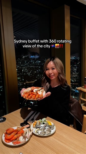 Fion | Sydney Foodie & Lifestyle | Seafood Buffet with a 360 degree rotating view of Sydney city 😍🇦🇺🌆 This is @skyfeastsydneytower and it’s $99pp for dinner - I highly... | Instagram