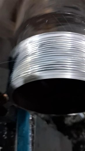 lathe machine job work pipe threading ho raha hai MS pipe job cleaning job #shorts #youtube #lathe