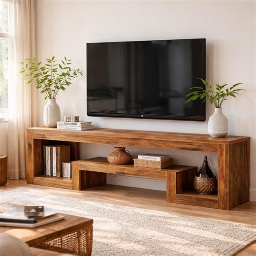 62.99" TV Stand for Tvs up to 65 Inch, Entertainment Center With Open Storage Shelves, TV Media Console Table, Vintage TV Stand - Etsy