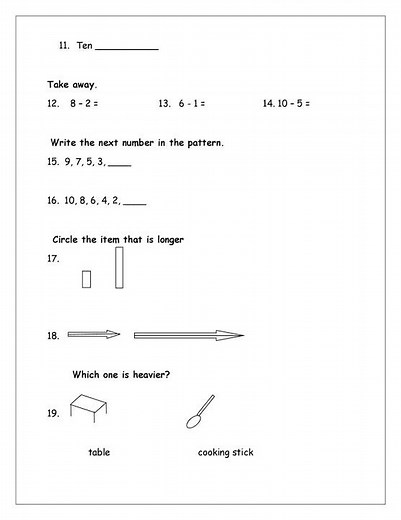 Grade 1 Mathematical Activities Mid-Term 1 Exam 2025 with Marking Scheme