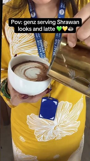 Happy Shrawan from Galaxy Training Institute | Gen Z Serving Shrawan Looks & Latte
