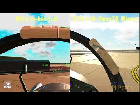 Recording Falcon BMS - QPro in-headset vs OBS #falconbms #vr #obs #questpro #openxr