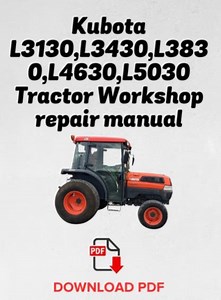 Kubota Tractor Workshop Repair Manual: L3130, L3430, L3830, L4630, L5030 (PDF) - Etsy