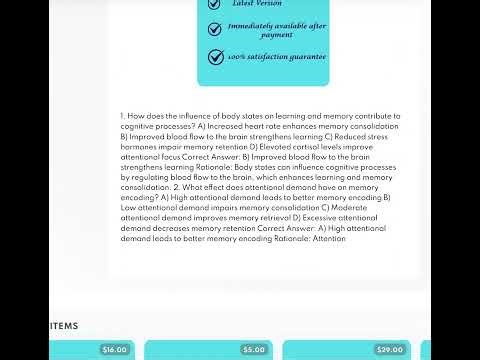NASM CWC Section 1 - 5 Comprehensive Final Exam Review Q & A 2024 LEARNEXAMS