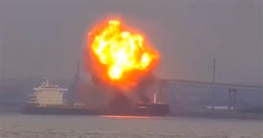Giant Explosion Rips Through Ship Near Site of Baltimore Bridge Collapse Disaster