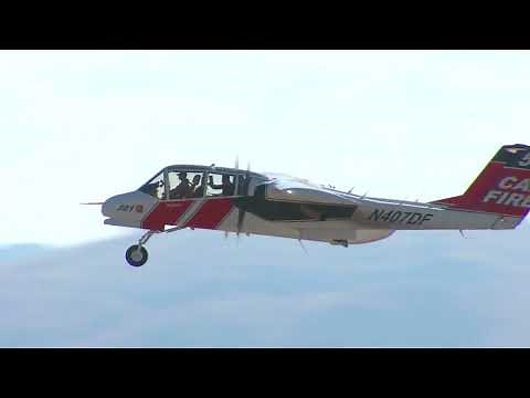 CAL FIRE OV-10 Bronco Departing Hollister