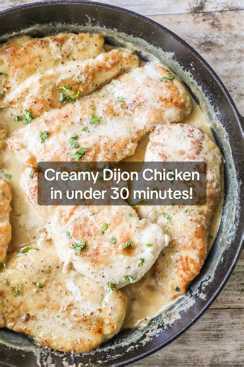 If my husband had a vote, Creamy Dijon Chicken would probably be on the menu every week 😂 Rich, creamy, ready in about 20 minutes, and somehow it never gets old no matter how many times I make it! How to get the recipe: 1️⃣ https://easyfamilyrecipes.com/creamy-dijon-chicken/ 2️⃣ Google “easy family recipes Creamy Dijon Chicken” for a printable version ✅ . . . . #EasyFamilyRecipes #creamydijonchicken #dijonchicken #onepanrecipes