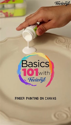 337K views · 10K reactions | Creating pleasing art is now right at your fingertips! Don't hold back, getting a little messy is what makes a piece more splendid. Finger Painting on canvas is a lovely technique to design something charming with bare minimum efforts. Don't think twice, tint your fingertips with Fevicryl Acrylic Colours and paint some beautiful art. | Hobby Ideas India | Facebook