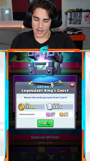 opening a legendary kings chest in clash royale chest opening #clashroyaledaily #clashroyalememes #clashroyale