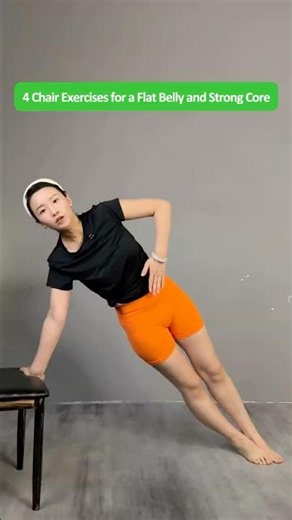 4 Powerful Chair Exercises for Fat Loss, Core Strength and a Toned Flat Stomach with Defined Waistli