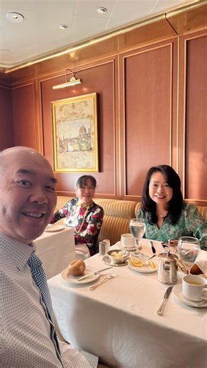 Nelson & Debbie on Instagram: "Second day on the Ruby Princess and it was time for the Captain’s Welcome Dinner 🍷✨ Talk about an elegant night with an amazing menu. We kicked things off with: 🦀 Crab & Monterey Jack cheese quiche 🥩 Country-style pâté 🍲 Double beef consommé For the mains: 🍝 Gnocchi with truffle cream 🦆 Duck à l’orange 🥩 Whole roasted beef tenderloin And dessert to close the night right: 🍫 Chocolate hazelnut bar with c