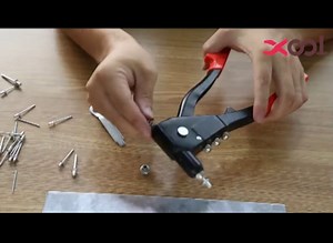 Professional Pop Rivet Gun Kit with 60 Metal Rivets and Wrench, Contractor Grade Riveter, Hand Repair Tools Riveter, Heavy Duty Hand Riveter Set for Sheet Metal, Automotive and Duct Work