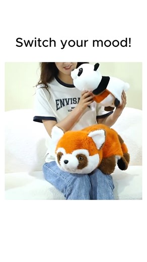 Mood: All of the above 😭✨ Panda one minute, red panda the next… 🧡 Collect every version of your feelings in plush form! | Amazing Red Panda
