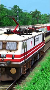 WAP5 OVERTAKE LHB TRAINS | TRAIN CROSSING | TRAIN SIMULATOR #indianrailways #trainsimulator