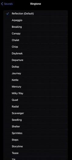 iOS and iPadOS 17 Default Ringtone Reflection Remastered Version