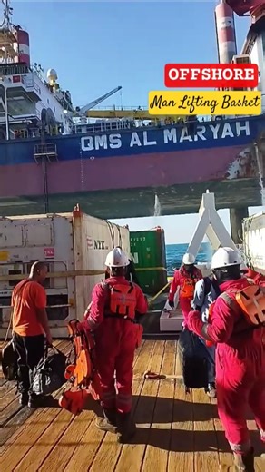Offshore Oil Rig platform | Man Lifting Basket #offshorelife #lifting #offshore #shorts #trending