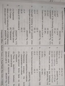 Shape of \mathrm{ClF}_{3} molecule is [NCERT Pg. 117]... | Filo