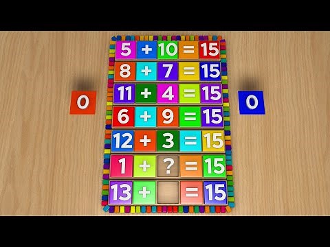 Addition math problems for preschoolers | Preschool math learning videos