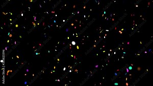 New Year Celebrations Confetti / QuickTime / Alpha Channel / Prores 4444. Can be used with any kind of Celebration events and Give your Work more alive view.
