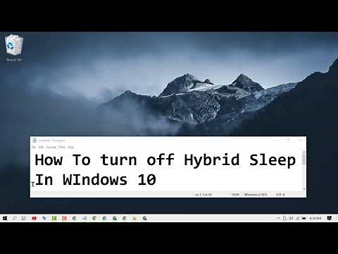 How To turn off Hybrid Sleep In Windows 10