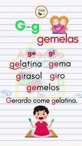 🟠 Letra G. Palabras con sílabas ge-gi. ¡Vamos a practicar! 😉 #educacion #Aprendizaje #educativo #primaria #preescolar #abc #lectura #letras | Aprendo en casa