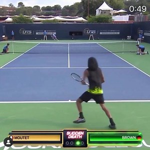 10K views · 114 reactions | So verwertet nur Dustin Brown einen Matchball  @ultimate-tennis-showdown #tennis #tennispassion #tennislove | tennisnet.com | Facebook
