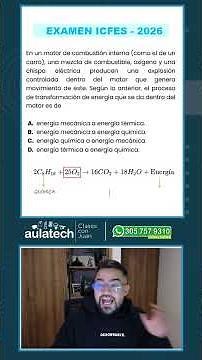 La explosión controlada que impulsa tu motor #icfes #combustión #física