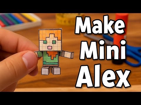 How to make Papercraft Minecraft mini Alex figure