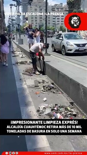 🫧¡Impresionante limpieza exprés! #AlcaldíaCuauhtémoc retira más de 10 mil toneladas de basura #cdmx