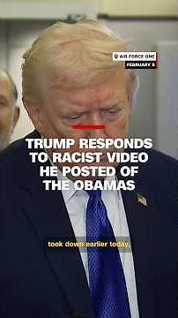 Trump responds to racist video he posted of the Obamas