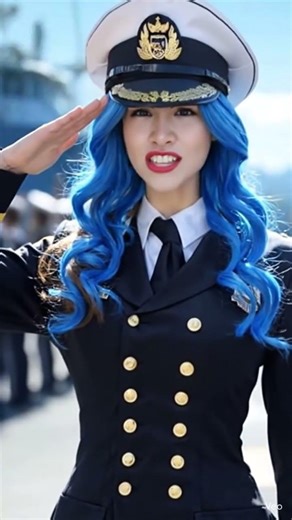When the female captain’s hair color changed as if by magic