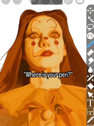 Creating Pennywise Fan Art in Ibis Paint X