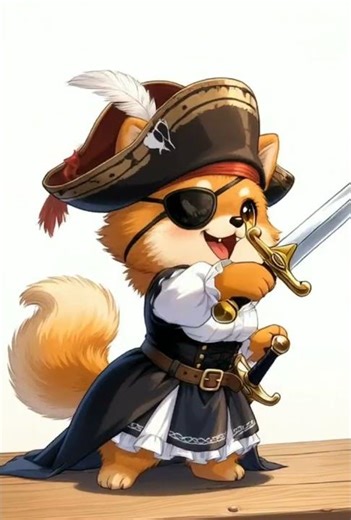 Cutest Pirate Pomeranian Ever 🏴‍☠️✨ | 💖 The Fluffiest Captain of the Seas!