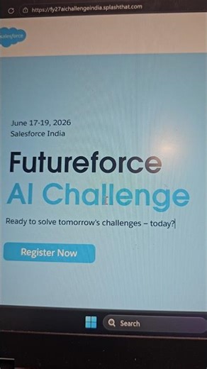 Salesforce futureForce AI hiring challenge + Hackathon. in office invitation #salesforcehackathon